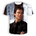 Men/Women The Vampire Diaries 3D Printed T-Shirt Damon Salvatore Fashion T Shirt Sport Pullover Summer Tops.