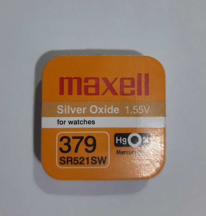 Maxl SR521SW /SR63 /SG0/ SR521/ 379 1.55V Silver Oxide Button Cell Watch Battery 1Piece