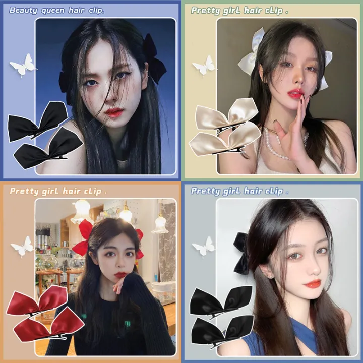 Ifme%20Blackpink%20Bow%20Knot%20Hair%20Clips%20Elegant%20Hairpin%20Side%20Clips%20Fashion%20Accessories%20-%20Image%204