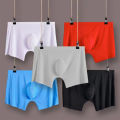 3PCS/Pack Solid Ultra Thin Ice Silk Boxers Men Seamless Low Rise Shorts Comfort 3D U Convex Bag Panties Plus Size Nude Underwear. 