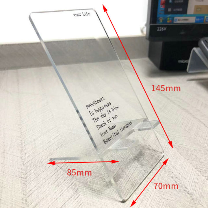 Transparent Cell Phone Holder Acrylic Display Stand Clear Phone Rack Stand Mystic