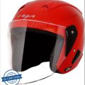 Vega Lark ISI Certified Glossy Open Face Helmet for Men and Women with Long Clear Visor. 