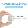 Universal EU To US Plug Euro Europe To USA Travel Wall AC Electrical Power Charger Outlet Adapter Converter 2 Socket Input Pin.
