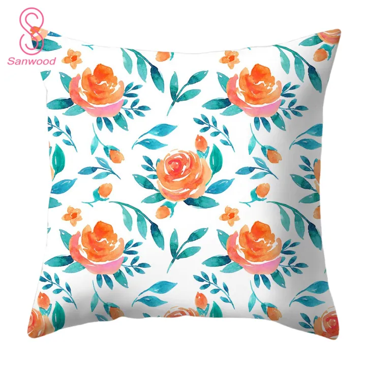 Throw%20Pillow%20Cover%20Dust-proof%20Flower%20Pattern%20Pillow%20Cover%20-%20Image%202
