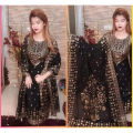 Unstitched Cotton Afsan Print Three Piece For Women - 3 Pice Dress. 