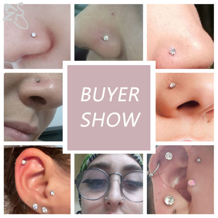 ZS%203-4pcs/lot%20G23%20Titanium%20Nose%20Piercing%20Set%202/3MM%20Round%20CZ%20Crystal%20Nose%20Studs%2020g%20Screw%20Bone%20L-Shaped%20Nostril%20Piercing%20Jewelry%20-%20Image%205