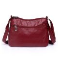 Women Bag Fashion Multi Pocket Shoulder Bag Women's New Versatile Soft Leather Crossbody Bag Women's Middle Aged Mother's Bag. 