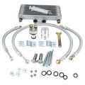 Motorcycle Engine Oil Cooler Cooling Radiator Kit 125Ml Aluminum Silver for Honda CB CG Engine. 