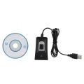 Compact USB fingerprint attendance system sensor - black.