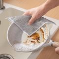 Rust Removal Cleaning Cloth Kitchen Magic Dishwashing Towel Metal Steel Wire Cleaning Rag Microwave Stove Clean Tools Dish Cloth.