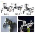 Washing Machine Bathroom Faucet Kitchen Sink Faucet Double Spout Double Switch Faucet Sink for Pool Kitchen. 