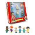 6pcs/set Anime Cocomelon Action Figures PVC Family Sister Brother Friends Baby JJ Model Toys For Kids Festival Gift Superman. 