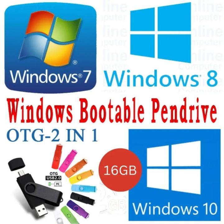 Windows Bootable Pendrive With Multi Windows 7 8 10 Auto Active_ Key And_Free-16Gb/32Gb Usb Flash Drive - Pen Drive