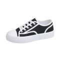 Niche all-match canvas shoes women's shoes spring 2022 sneakers cloth shoes thick-soled platform shoes small fragrance biscuit shoes. 