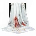 Luxury Brand Silk Scarf Fashion Foulard Satin Shawl Leopard 90*90cm Square Head Scarves Women Bandanna Pareo Headscarf. 