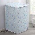 1pc Waterproof Washing Machine Cover, Top Loading Washing Machine Cover, Arranged Roller Laundry Dustproof Protector.