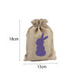 1pc Gift Bag Handmade Linen Linen Bag Drawstring Bag for Easter Party Easter Celebration Kids Adults Holiday Easter Egg Hunt.