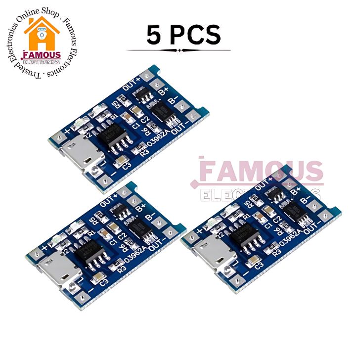 Tp4056%205Pcs%20Lot%2018650%20Lithium%20Battery%20Charging%20Board%20Module%20Charger%20Modules%20TP%204056%20(5pcs)%20-%20Image%206
