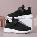 children's shoes boys mesh breathable summer 2024 new children's black soft soled casual sneakers small white shoes wholesale. 
