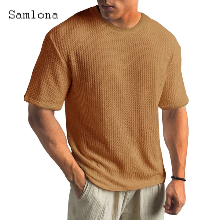 Plus%20Size%205XL%20Men%20Fashion%20Basic%20Tops%20Round%20Neck%20Knitted%20T-shirt%202024%20New%20Summer%20Casual%20Pullovers%20Mens%20Simple%20Ruched%20Tees%20Shirt%20-%20Image%204