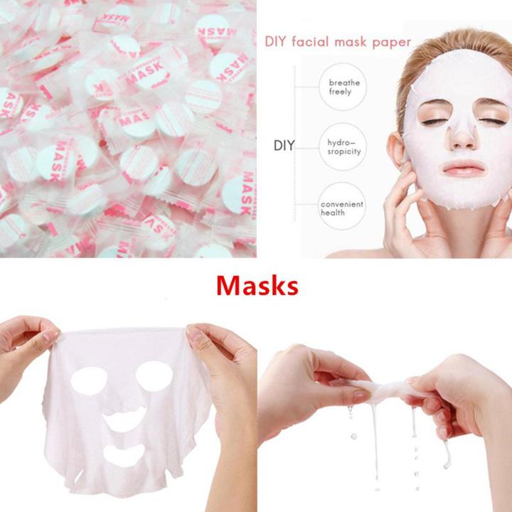 30 pcs Compressed Facial Mask Sheet Skin Care DIY Compressed Disposable Facial Masks Skin Care Face Sheet Facial Paper Natural Cotton Wrapped Paper
