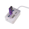 3 Port USB 3.0 Hub MS SD M2 TF Multi-In-1 Memory Card Reader Adapter with nice material.