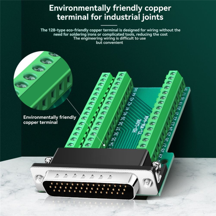 Industrial%20HDB44%20Solderless%20Connector%203%20Rows%20D-SUB%2044%20Pin%20Female%20P-Hole%20Plug%20Breakout%20Terminal%20Board%20Adapter%20(with%20Case)%20-%20Image%204