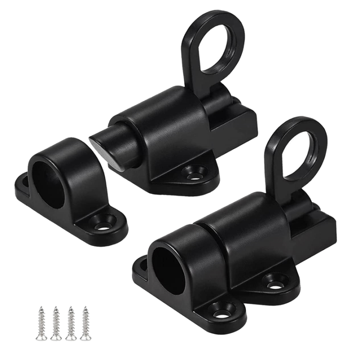 2 Pack Spring Loaded Latch Sliding Lock, Used for Automatic Door Closing Barrel Latch Automatic Sliding Door Lock