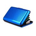 Aluminum credit card container-blue.