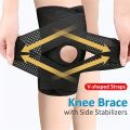 1pc Breathable Knee Pads with Side Stabilizers and Soft Bandages for Knee Arthritis Support.