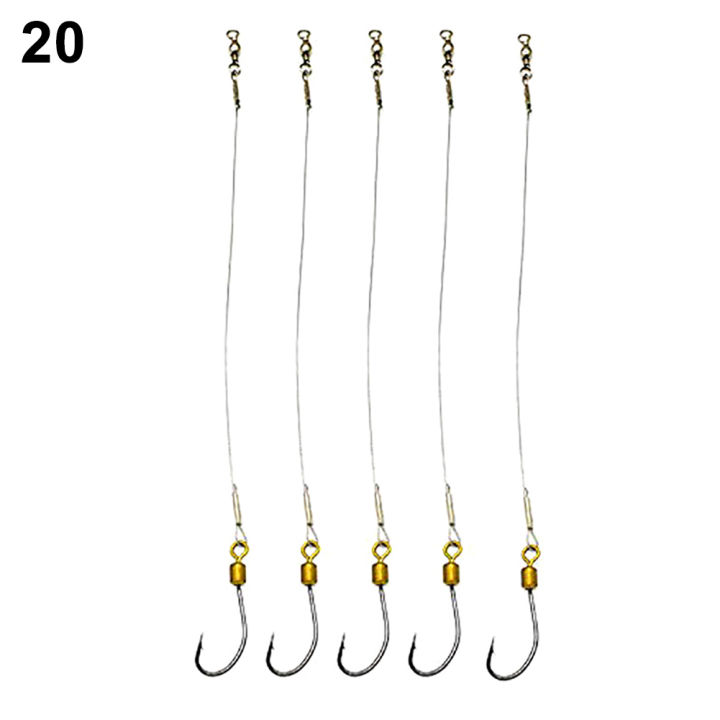 UAthleta%205Pcs%20Anti-Bite%20Stainless%20Steel%20Wire%20Leader%20Fishing%20Rigs%20Hooks%20Line%20Tackle%20Tool%20-%20Image%209