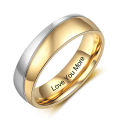 Customized Name Engraving Wedding Engagement Rings for Women Men Personalized Couple Rings with Zirconia Anniversary Gift.