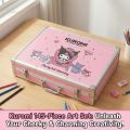 100% ORGINAL145 Colourbox Set -Unicorn Color Box with Multiple Coloring Kit, Professional Drawing Color Pencils, , Water Colors and Acrylict Craft - Multicolor (BIG COLOR SET) Unicorn Design 145 pcs Art set Aluminum Case Painting Pen Stationery Set. 