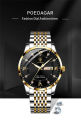 Planett Fanss POEDAGAR Men Watch Business Fashion Watch Waterproof Simple Watch Military Wristwatches Classic Roman Numeral Dial Calendar Luminous Pointer Wrist Watches for Men.