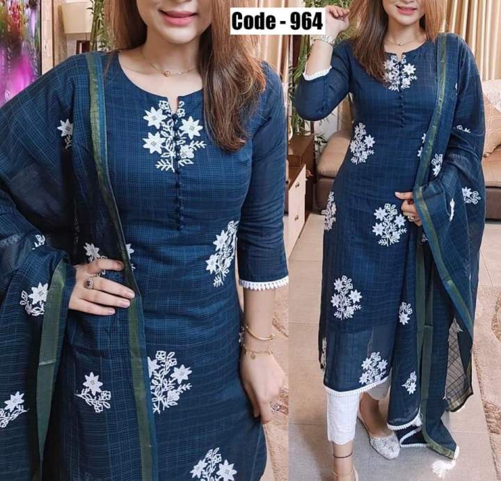 Cotton%20Screen%20Unready%20Printed%20Salwar%20Kameez%20for%20Women%20(%20Cotton%203%20pcs%20Dress%20)%20By%20Apan%20bazar%20-%20Dress%20For%20Girls%20-%203%20Pice%20Dress%20-%20Three%20Piece%20-%20Image%202