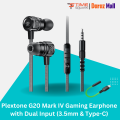 Plextone G20 Mark IV Gaming Earphone With Dual Input. 