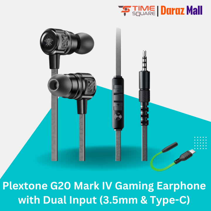 Plextone G20 Mark IV Gaming Earphone With Dual Input