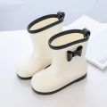 Kids Rain Boots Bowknot Princess Girl's Boot PVC Waterproof Non-slip Rubber Boots for Children Outdoor Toddler Water Shoes 장화. 