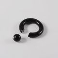 316 Stainless Steel Body Piercing Earrings Black Gold Color Spring Action Captive Bead Ring CBR 2G 4G 6G 8G 0G 00G Body Jewelry. 