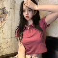 6535 Cotton Summer Korean Style 2022 New Slim Fit Slimming Embroidered POLO Collar Hot Girl Style Short Sleeve T Women's T-shirt. 