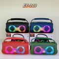 ET-313 Bluetooth, AUX, USB, TF Card & FM Radio Supported Hi-Fi Sound Colorful Lighting Party Bass Speaker With FM Radio. 