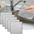 12 Pcs Magic Cleaning Cloth Kitchen Dishwashing Towel Metal Steel Wire Cleaning Rag For Dish Pot Cleaning Tools -.