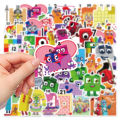 52 Numberblocks English Enlightenment Stickers Cartoon Student Toy Refrigerator Drinking Glass Decoration DIY Stickers. 