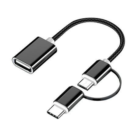 Premium Quality 2 in 1 Micro USB & Type C OTG Cable