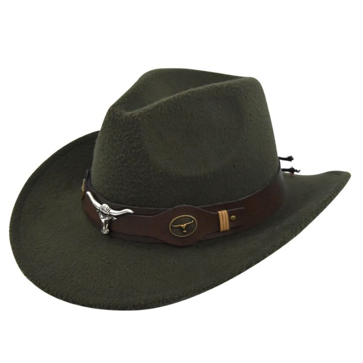 %EF%BC%88NEW%EF%BC%89Black%20Cowboy%20Hat%20Jazz%20Knight%20Hats%20Felt%20Hats%20With%20Bull%20Shaped%20Decor%20Grassland%20Country%20Hat%20Sombrero%20-%20Image%204