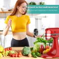 Slicer Shredder Attachments, Fresh Prep Vegetable Slicer for Kitchenaid Stand Mixer, Salad Maker with Cleaning Brush. 
