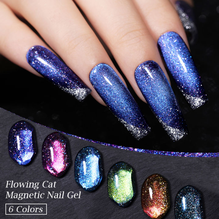 LILYCUTE%207ml%20Colorful%20Double%20Light%20Cat%20Magnetic%20Gel%20Nail%20Polish%20Sparkling%20Rainbow%20Glitter%20Semi%20Permanent%20Nail%20Art%20UV%20Gel%20Varnish%20-%20Image%202