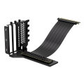 TEUCER Vertical GPU Mounting Bracket Graphics Card Holder Kit with 20cm PCI-E 4.0 x16 Anti-interference Riser Cable 90 Degree.