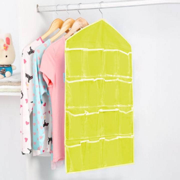 16%20Pockets%20Clear%20Hanging%20Bag%20Socks%20Tie%20Bra%20Underwear%20Rack%20Hanger%20Storage%20Organizer%20Foldable%20Wardrobe%20Wall%20Door%20Back%20Hanging%20Bags%20-%20Image%207