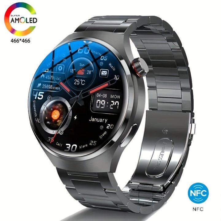 Men's Smart Watch, Outdoor Multi Sport Mode, AMOLED 1.43-inch, 380MAH Battery Capacity, Wireless Call NFC Men's Watch